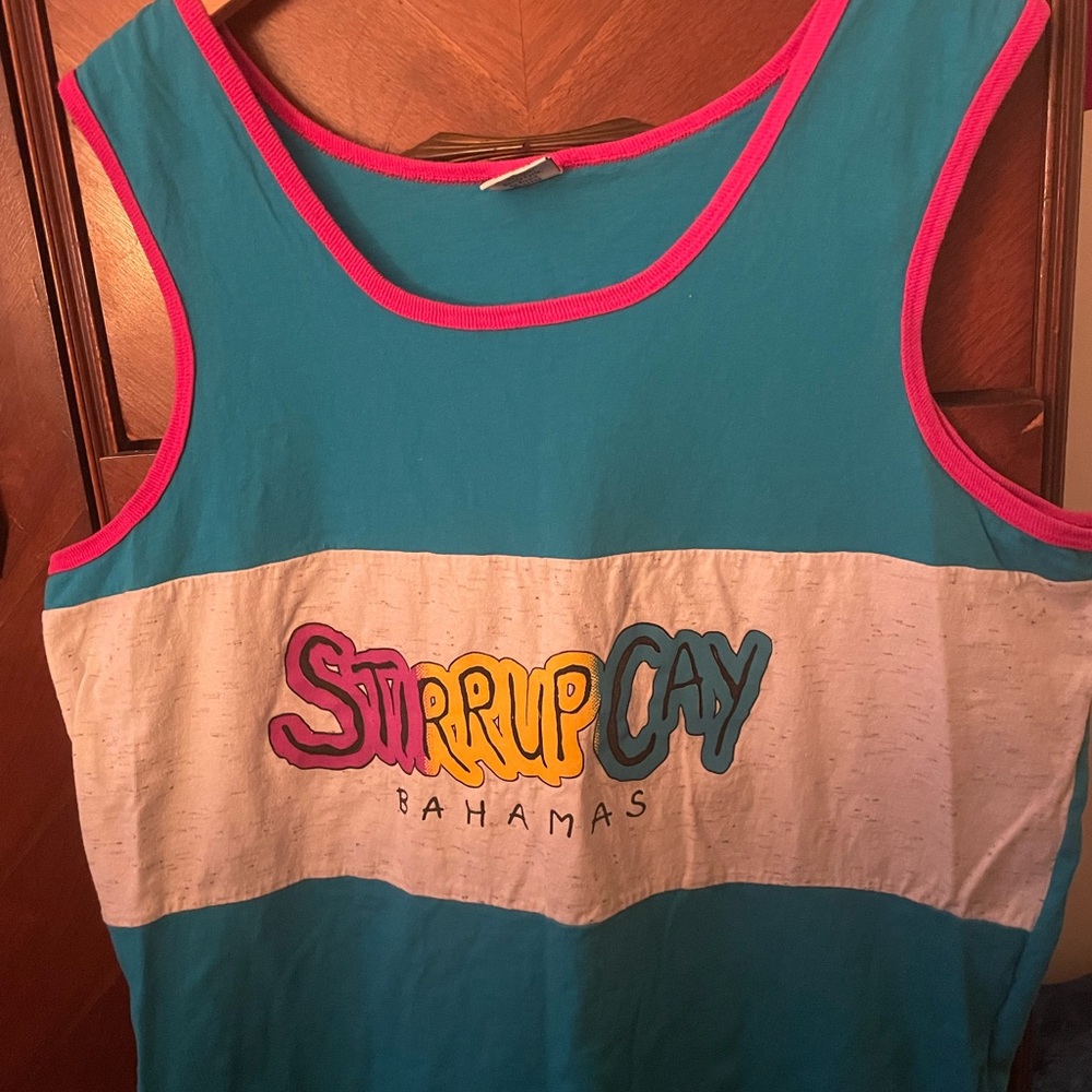 Women's Tank Top - Blue and Pink